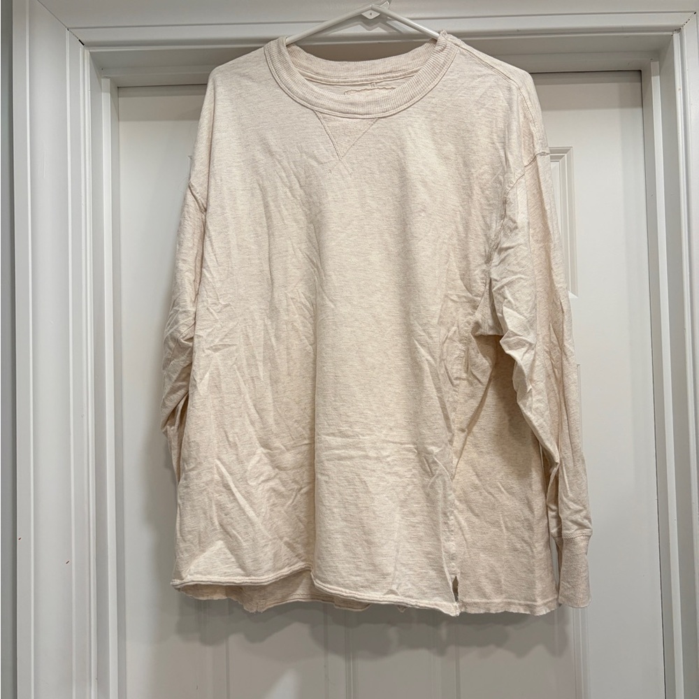 EUC like new L Cozy Long Sleeve Oversized Boyfriend Shirt